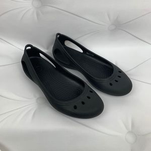 Crocs Black Ballet Flats Size 10